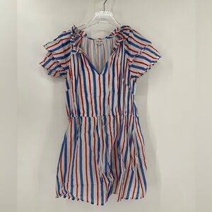 Olivia James the Label blue and red striped dress size small